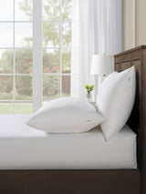 Pure Cotton Sheet & Pillowcase Set in Bright White