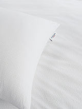 Pure Cotton Classic Seersucker Duvet Set in Bright White