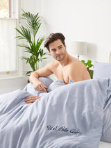 Pure Cotton Chambray Duvet Set True Navy