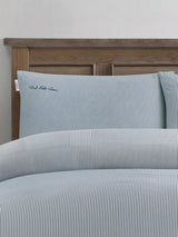 Pure Cotton Stripe Duvet Set in True Navy