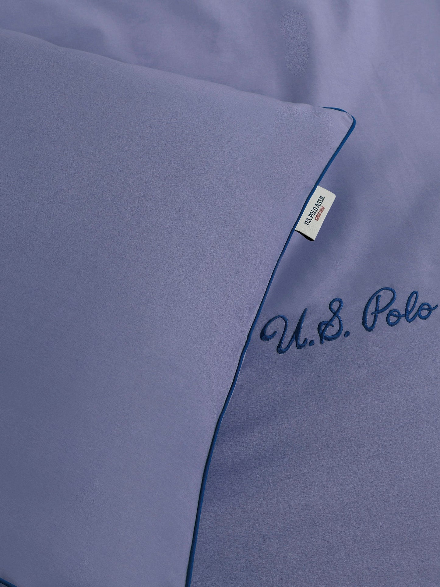 Pure Cotton Piped Duvet Set Dusk