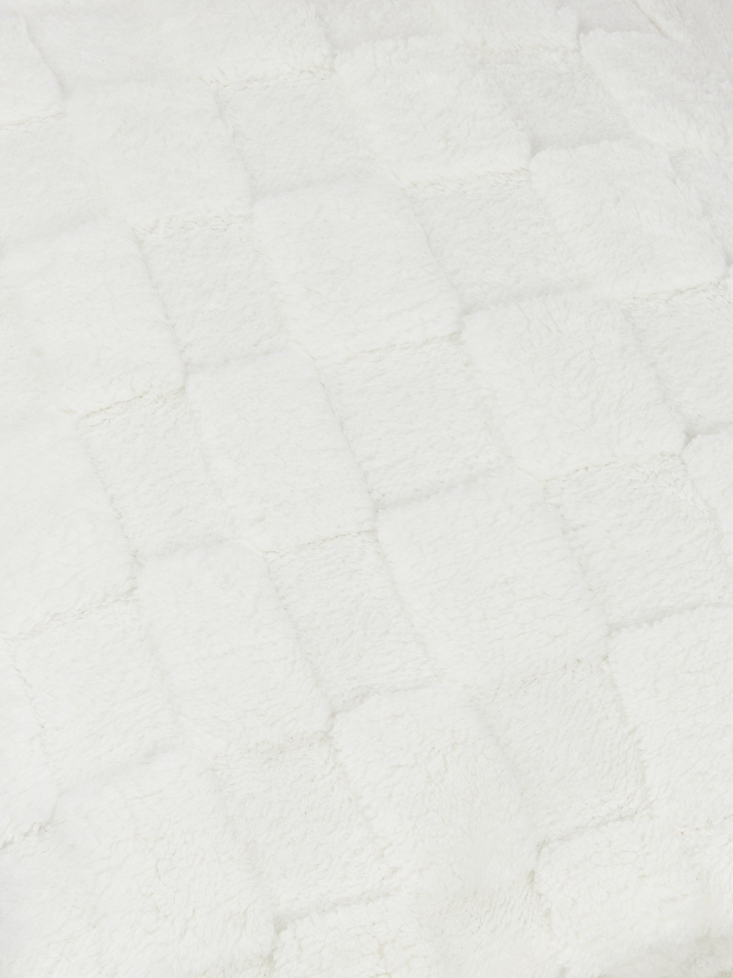 Plush Jacquard Throw & Cushion Set in Bright White