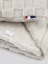 Plush Jacquard Throw & Cushion Set in Vapor Blue