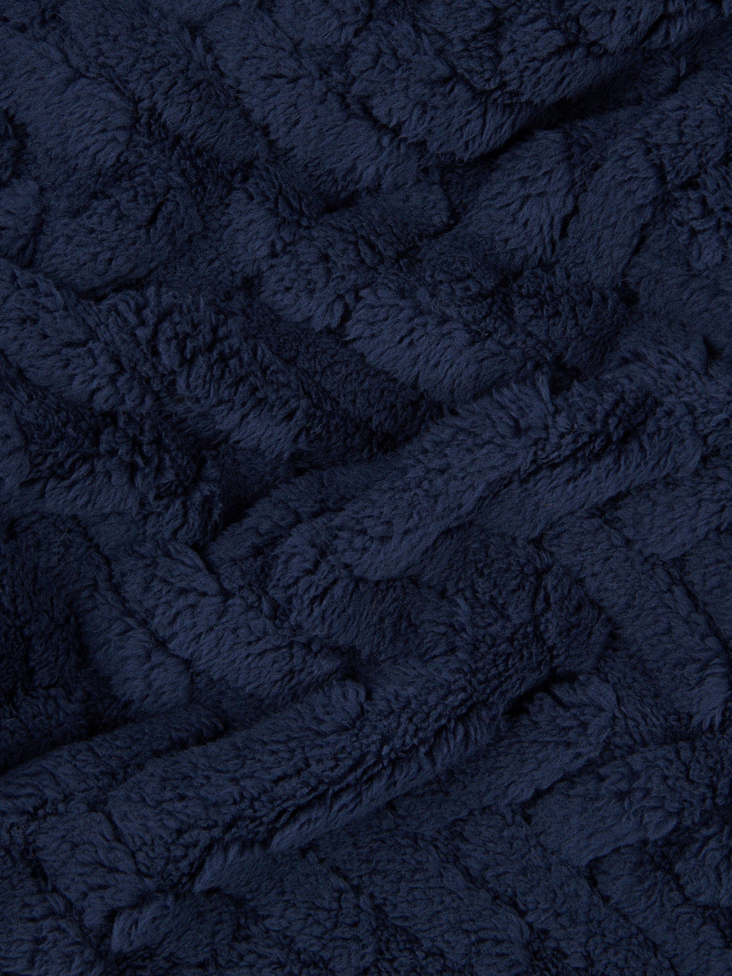Premium Fern Jacquard Throw & Cushion Set in Navy Iris