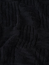 Premium Terrazzo Jacquard Throw & Cushion Set in Jet Black