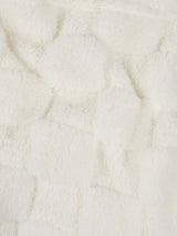 Premium Plush Jacquard Throw in Bright White