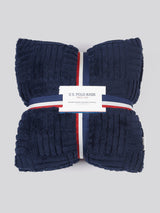 Premium Terrazzo Jacquard 2-Cushion Set in Navy Iris