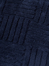 Premium Terrazzo Jacquard 2-Cushion Set in Navy Iris