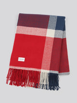 Luxurious Soft Check Throw in Navy Iris