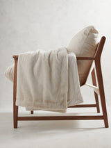 Premium Fur-Style Throw Silver Birch