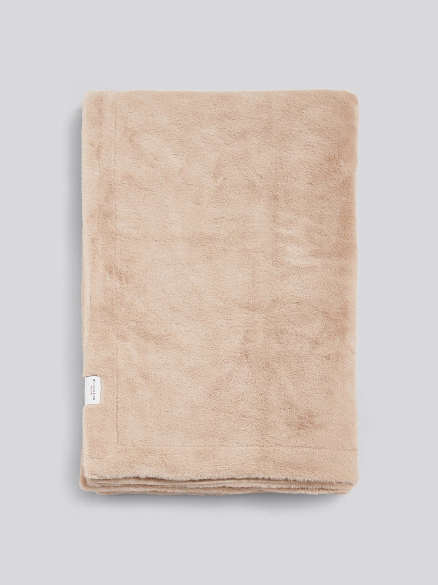 Premium Fur-Style Throw Camel