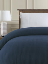 Channel Row Quilted Bedspread Navy Iris