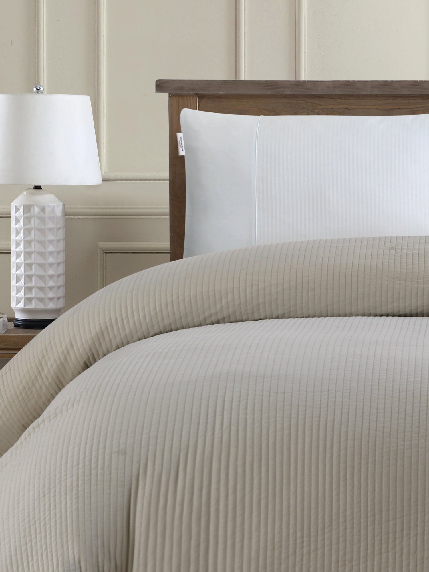 Channel Row Quilted Bedspread Cloud Cream