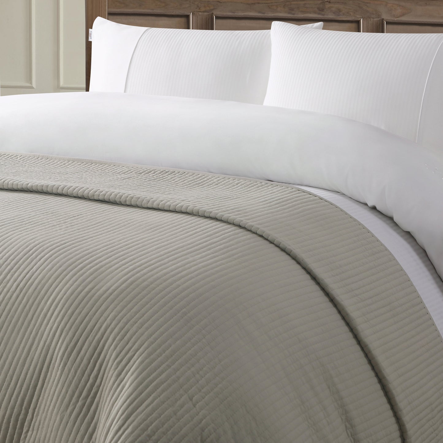 Channel Row Quilted Bedspread Cloud Cream