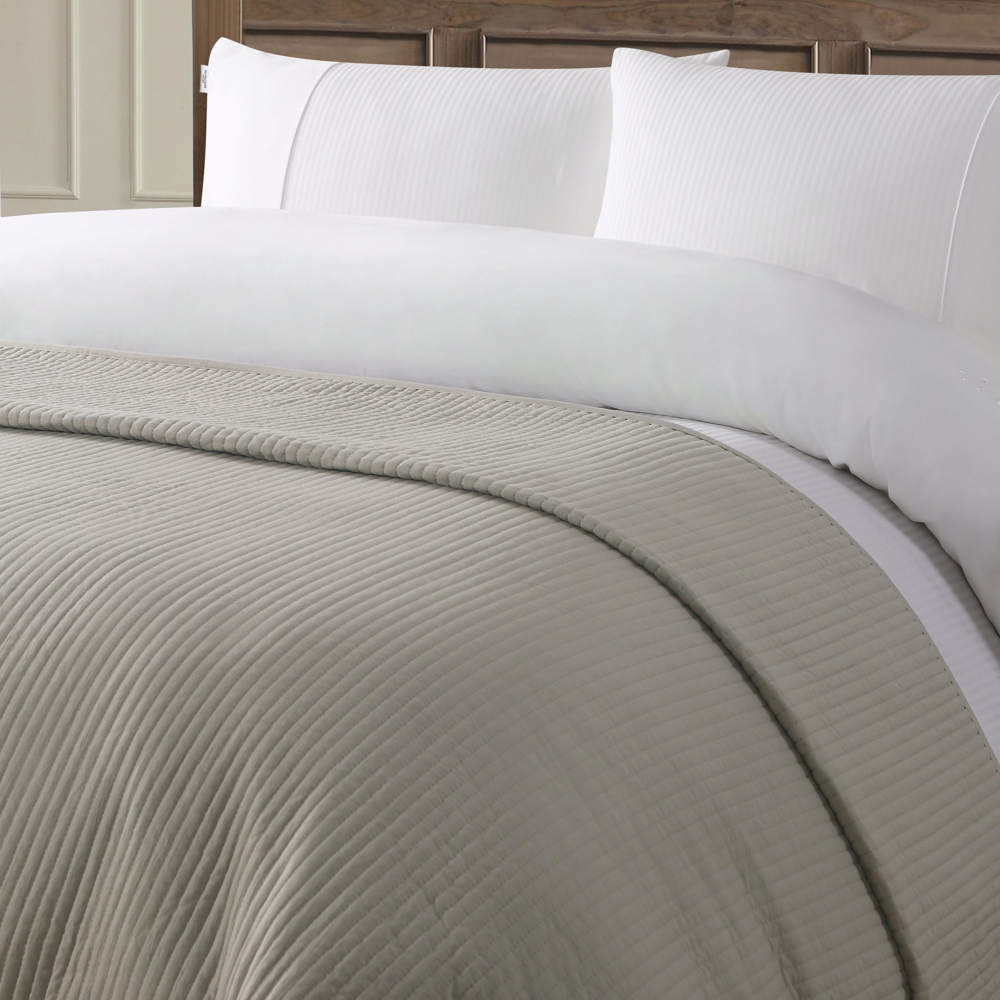 Channel Row Quilted Bedspread Cloud Cream