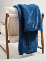 Premium Plush Fleece Throw Ensign Blue