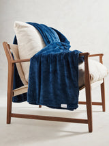 Premium Plush Fleece Throw Ensign Blue