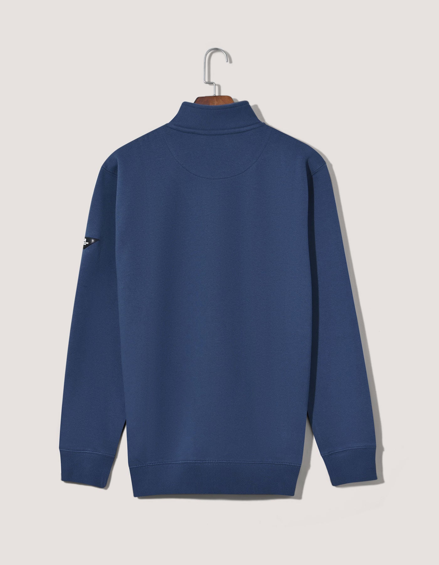 Mid Blue Mock Neck Fleece Zipper