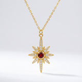 Heidi North Star Birthstone Necklace | 18K Gold Plated