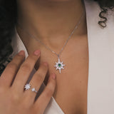 Heidi North Star Birthstone Necklace | 925 Sterling Silver