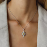 Heidi North Star Birthstone Necklace | 925 Sterling Silver