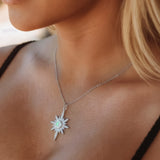 Heidi North Star Birthstone Necklace | 925 Sterling Silver