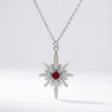 Heidi North Star Birthstone Necklace | 925 Sterling Silver