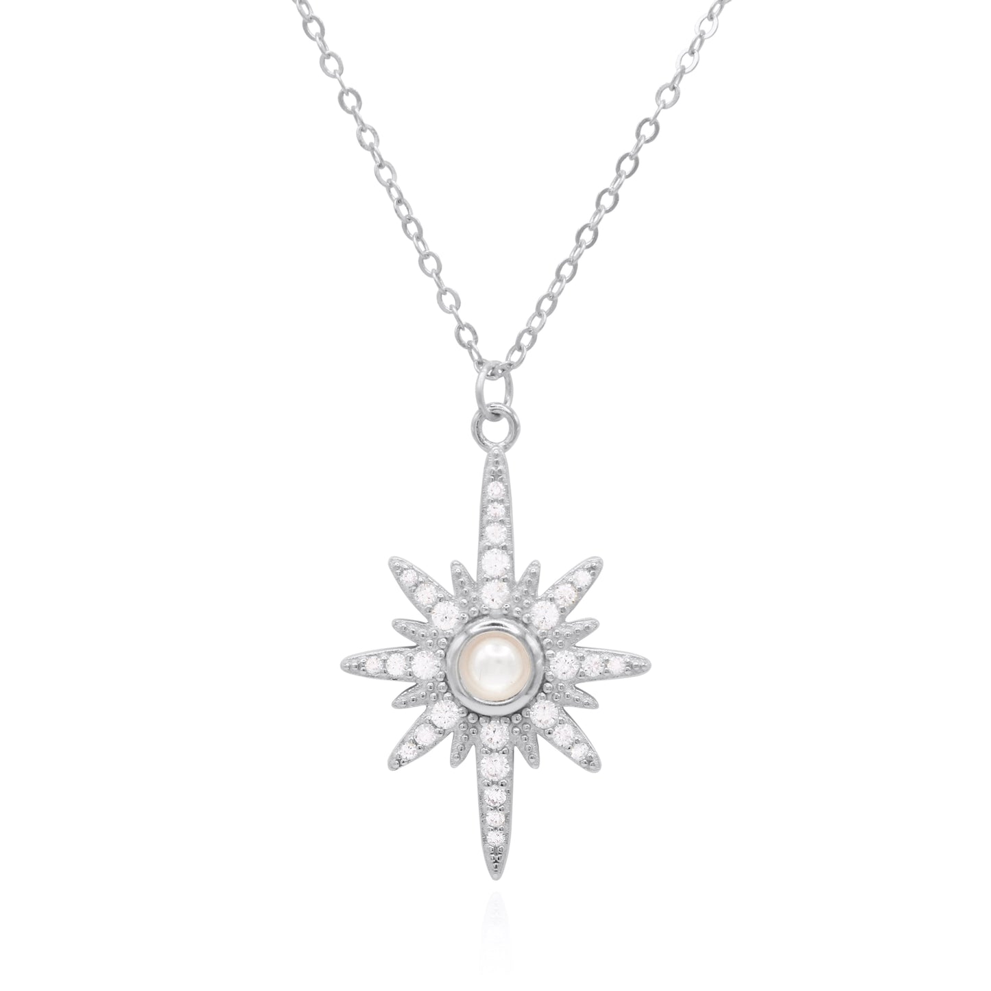 Heidi North Star Birthstone Necklace | 925 Sterling Silver