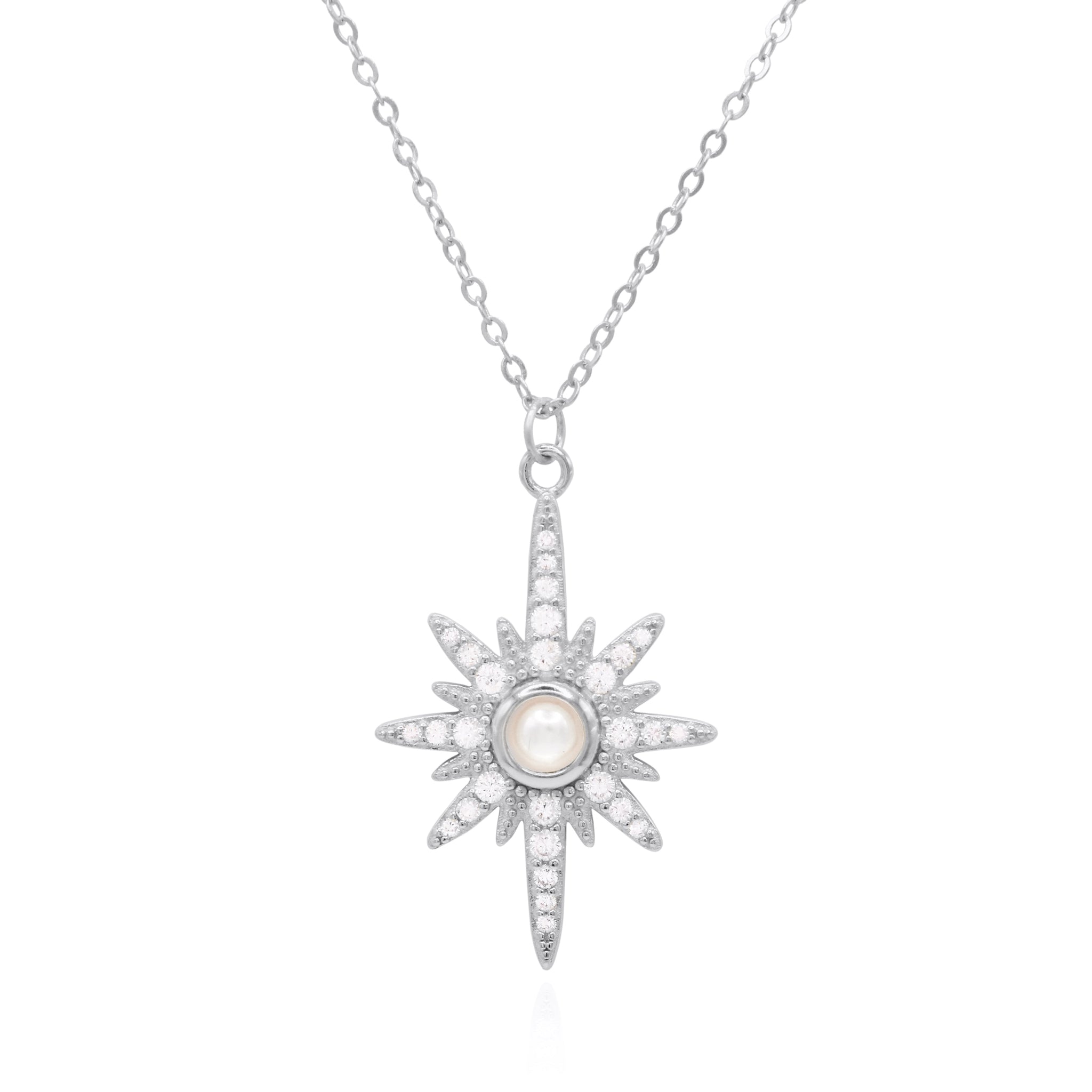Heidi North Star Birthstone Necklace | 925 Sterling Silver