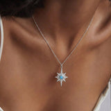 Heidi North Star Birthstone Necklace | 925 Sterling Silver