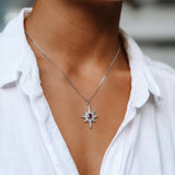 Heidi North Star Birthstone Necklace | 925 Sterling Silver