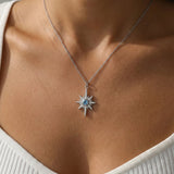 Heidi North Star Birthstone Necklace | 925 Sterling Silver