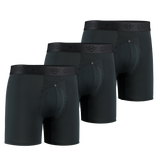 3-Pack: IKON Men's 6" Boxers - Black