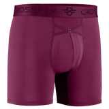 3-Pack: IKON Men's 6" Boxers - Plum / Italia / Charcoal
