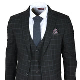 IM3 - Men's Black Checked Tailored Fit Suit