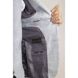 IM3 - Men's Grey Checked Tailored Fit Suit