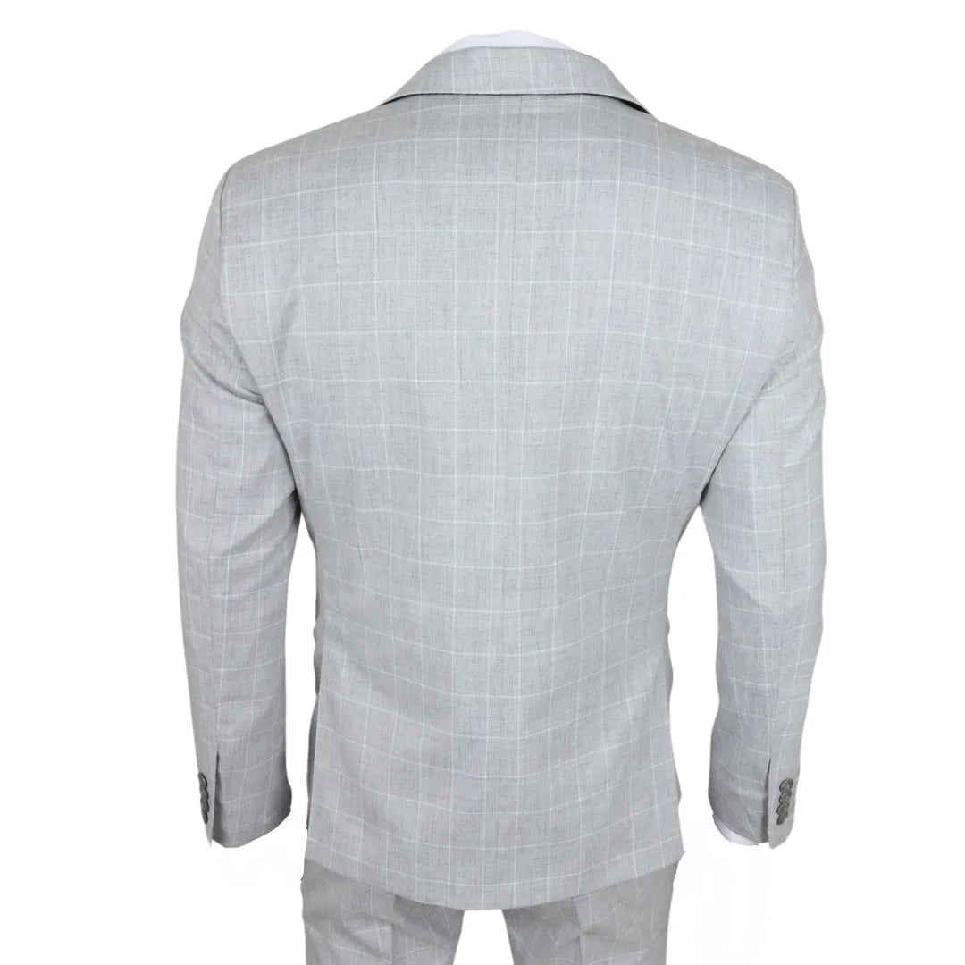IM3 - Men's Grey Checked Tailored Fit Suit