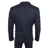 IM3 - Men's Navy Checked Tailored Fit Suit