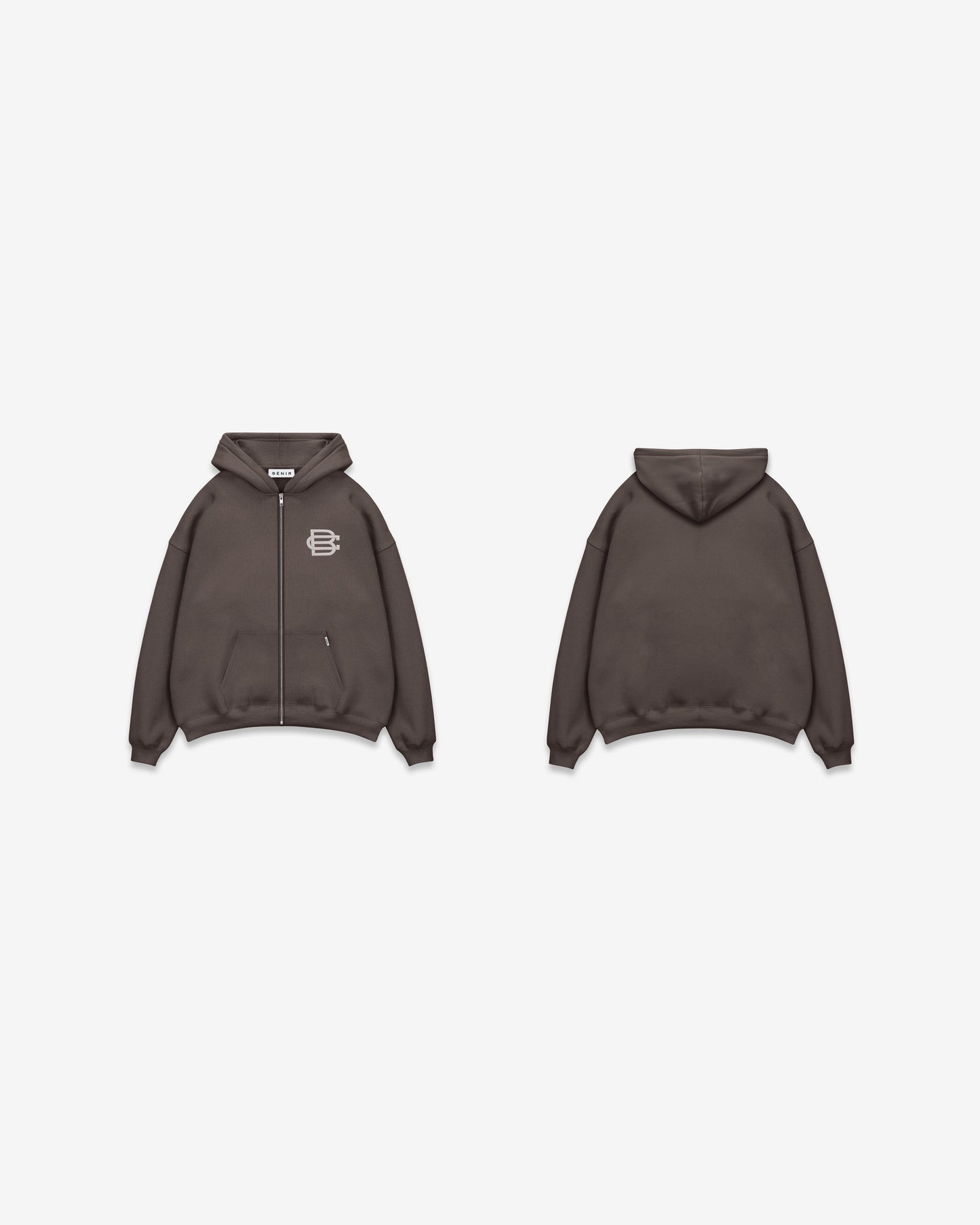 Bénir Club Basics Zip Hoodie - Storm