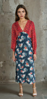 Gorgeous Preloved Primrose Park Tiger / Floral Print Dress UK 10 - 12