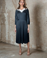 Original 1970's Radley Black & White Dress UK 12 -14