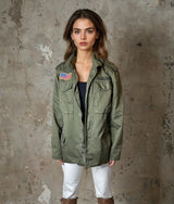 Vintage American US Army Jacket In Green UK 8 - 16