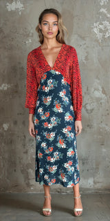 Gorgeous Preloved Primrose Park Tiger / Floral Print Dress UK 10 - 12
