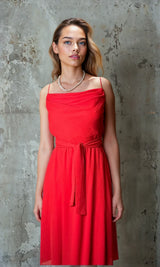 Gorgeous Bright Red Saks Fifth Avenue - Ferrali Preloved Dress UK 10 - 12