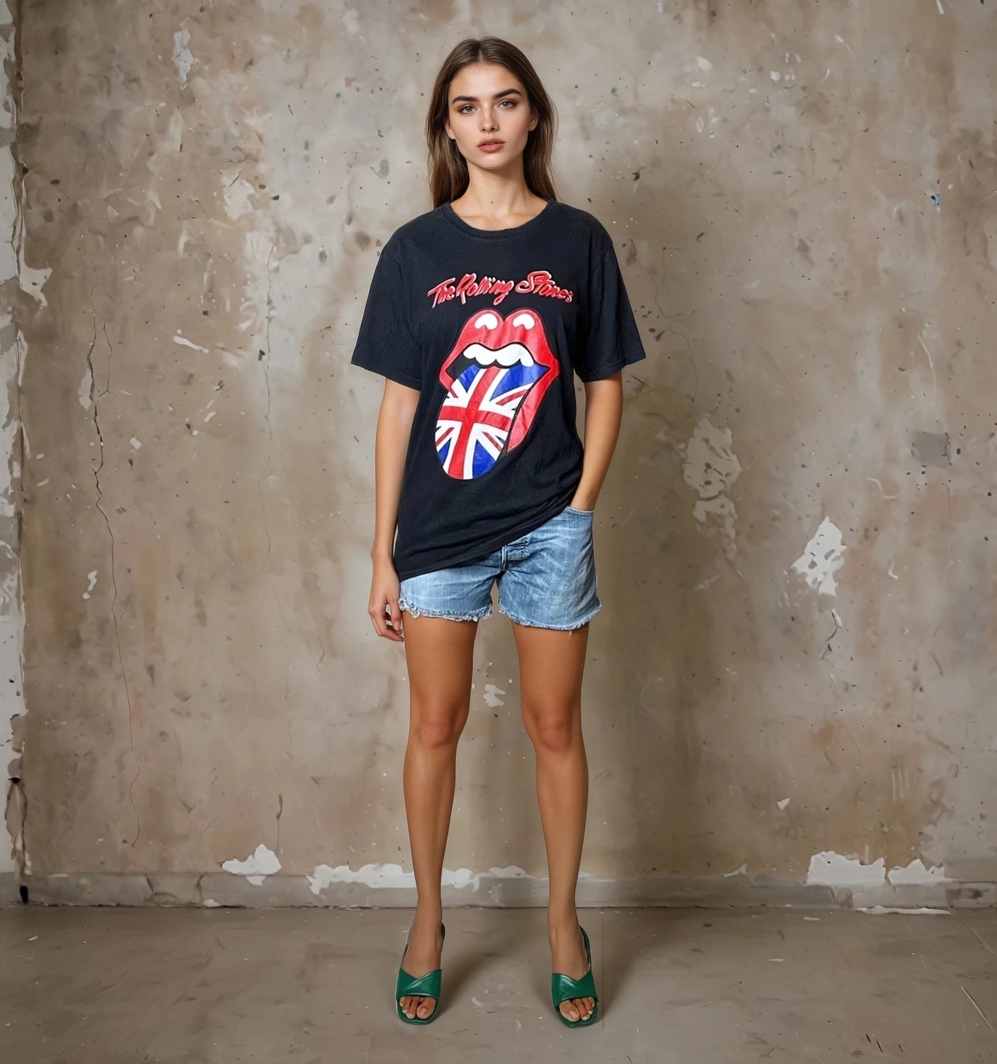 Original Vintage Rolling Stones Band T - Shirt UK  8 -12