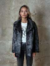 Original Vintage 1970's Dark Brown Fur Coat UK 8 - 14
