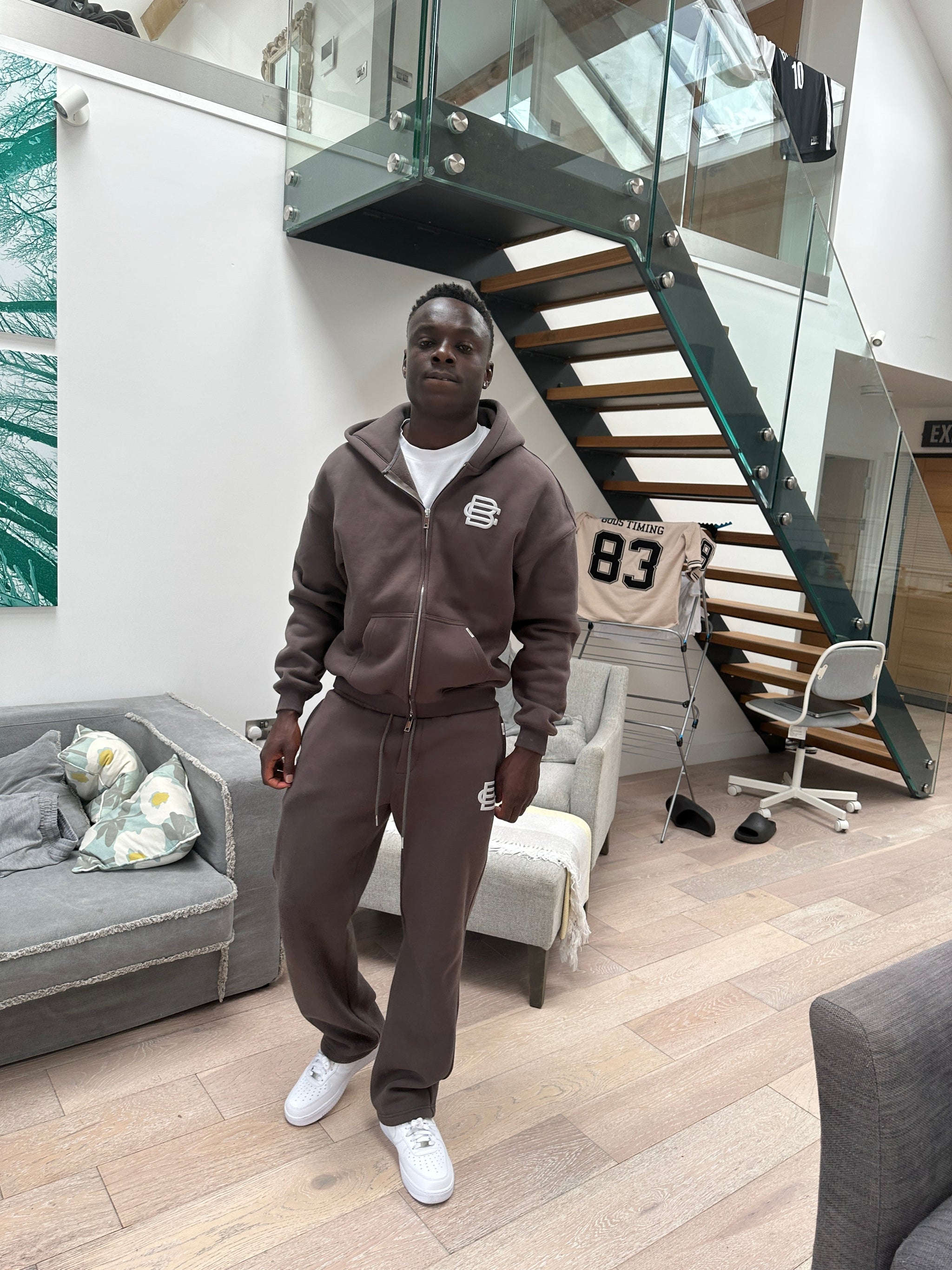 Bénir Club Basics Zip Hoodie - Storm