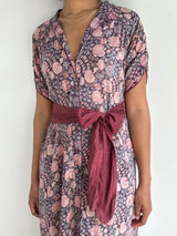 Original Late 1970's Vintage Anokhi Indian Cotton Floral Print Dress UK 8 - 12