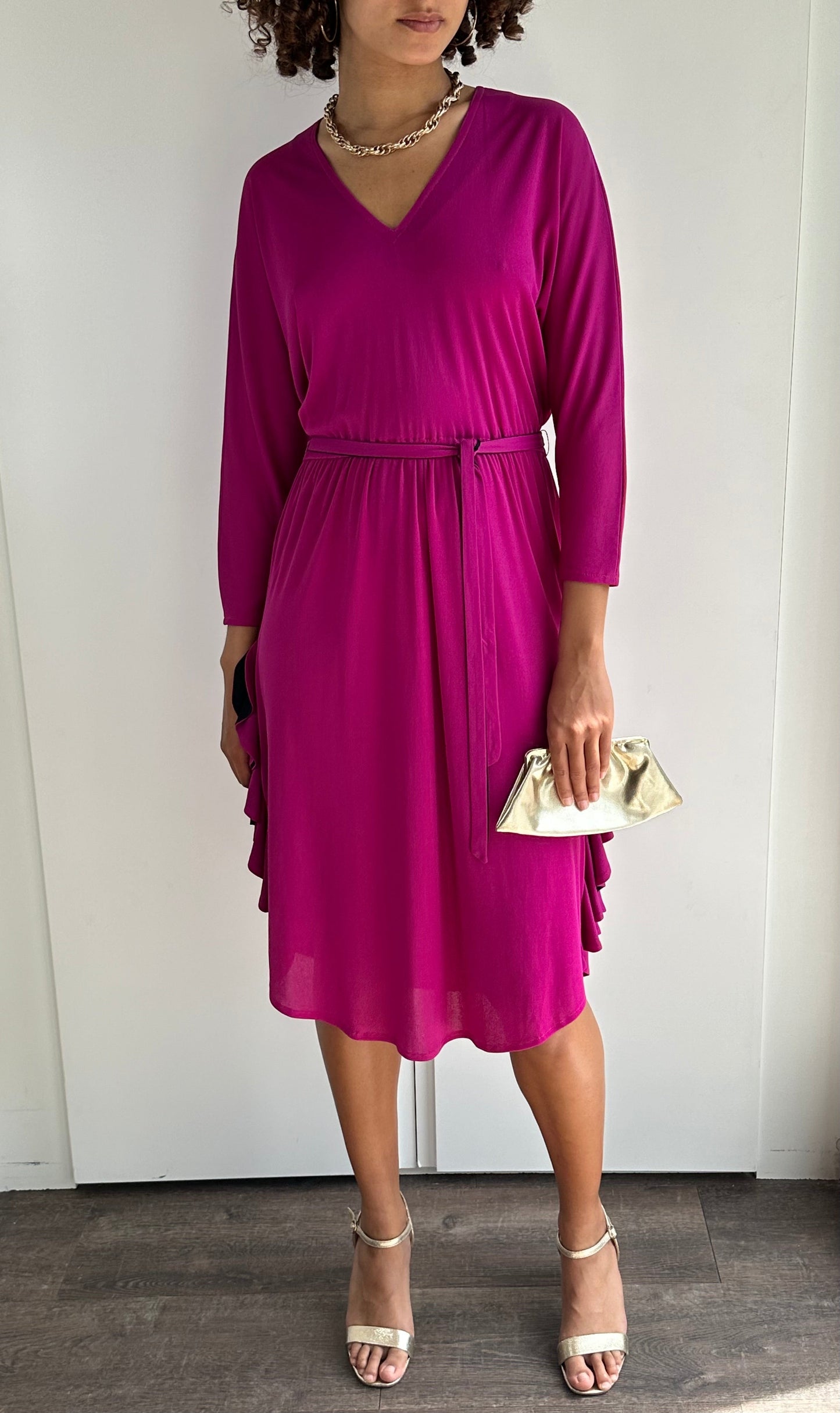 Gorgeous Late 1970's Vintage Purple Disco Dress By Radley London UK 8 - 12