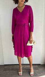 Gorgeous Late 1970's Vintage Purple Disco Dress By Radley London UK 8 - 12